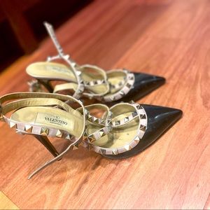 Valentino Rockstud ankle strap pump